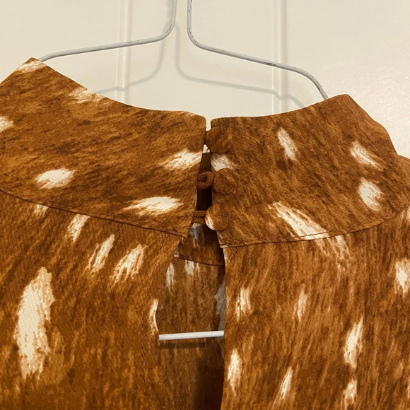 NWOT | Cara Santana x Apt.9 women’s long sleeve patterned blouse — small - Picture 5 of 6